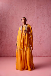 KESAR KAFTAN MOTI LINE SHARARA